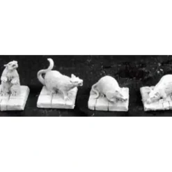 Tabletop Miniatures>Reaper Miniatures Dire Rats (4) 02889 Dark Heaven Legends Unpainted Metal Figure - Your Source for Gaming Essentials