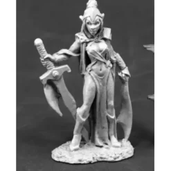 Tabletop Miniatures>Reaper Miniatures D'Mona, Female Vampire #03814 Dark Heaven Unpainted Mini - Your Source for Gaming Essentials