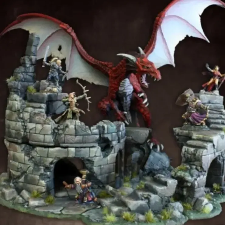 Tabletop Miniatures>Reaper Miniatures Dragons Don't Share (5) #77381 Bones Unpainted Plastic Figure - Your Source for Gaming Essentials