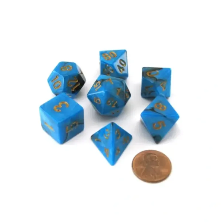 Dice>Reaper Miniatures Dual Pizza Dungeon Dice - Blue & Black - Your Source for Gaming Essentials