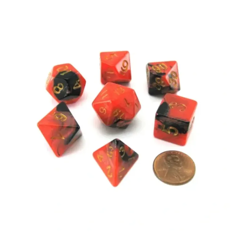 Dice>Reaper Miniatures Dual Pizza Dungeon Dice - Red & Black - Your Source for Gaming Essentials