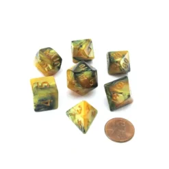 Dice>Reaper Miniatures Dual Pizza Dungeon Dice - Yellow & Black - Your Source for Gaming Essentials
