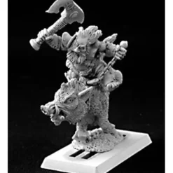 Tabletop Miniatures>Reaper Miniatures Durthen, Dwarven Berserker on Boar #14451 Dwarves Unpainted - Your Source for Gaming Essentials