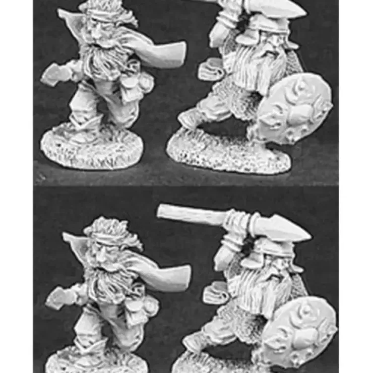 Tabletop Miniatures>Reaper Miniatures 4 Dwarven Spearmen 06041 Dark Heaven Army Pack Unpainted Mini - Your Source for Gaming Essentials