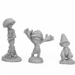 Tabletop Miniatures>Reaper Miniatures Fungoids (3) #44056 Bones Black Unpainted Plastic RPG Figure - Your Source for Gaming Essentials
