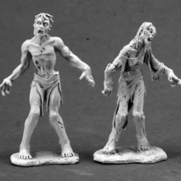 Tabletop Miniatures>Reaper Miniatures George & Gracie, Zombies 2P 03598 Dark Heaven Unpainted Metal - Your Source for Gaming Essentials