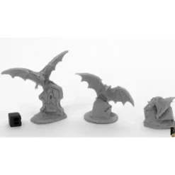 Tabletop Miniatures>Reaper Miniatures Giant Bats (3) #44040 Bones Black Unpainted Plastic Figure - Your Source for Gaming Essentials