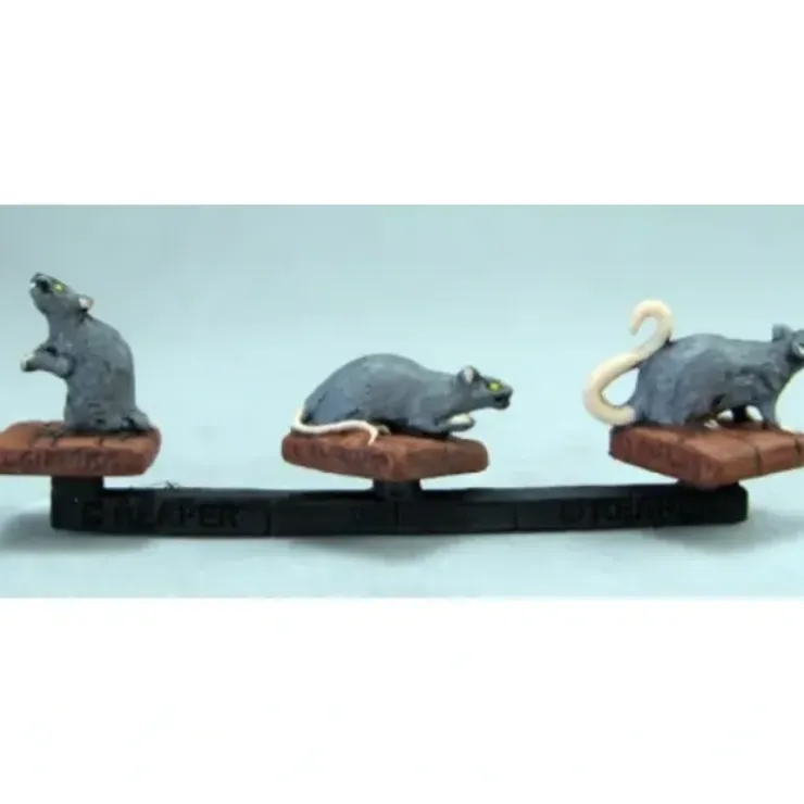 Tabletop Miniatures>Reaper Miniatures Giant Rats (3) #20033 Legendary Encounters Pre-Painted Figure - Your Source for Gaming Essentials