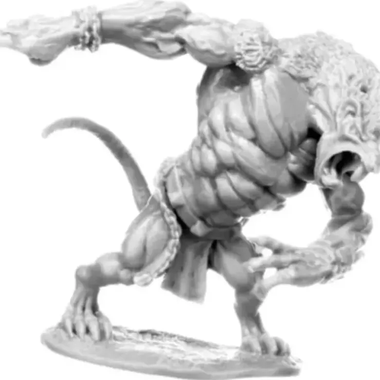 Tabletop Miniatures>Reaper Miniatures Giant Wererat #77686 Unpainted Plastic Figure - Your Source for Gaming Essentials