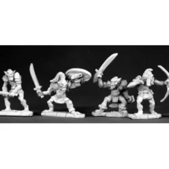 Tabletop Miniatures>Reaper Miniatures Goblin War Band (4) #02481 Dark Heaven Legends Unpainted Metal - Your Source for Gaming Essentials
