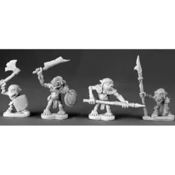 Tabletop Miniatures>Reaper Miniatures Goblin Warriors (4 Pieces) #03462 Dark Heaven Unpainted Metal - Your Source for Gaming Essentials