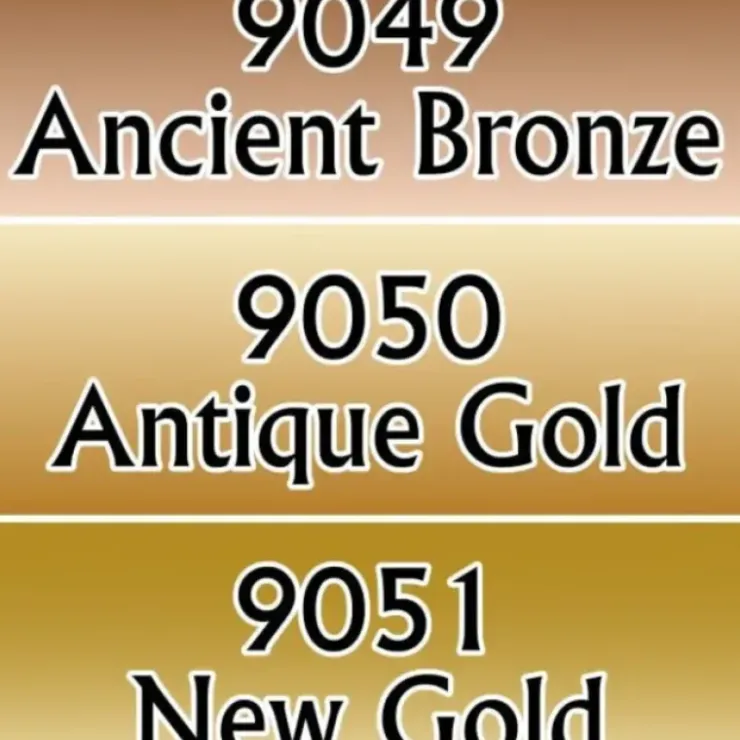 Tabletop Miniatures>Reaper Miniatures Gold-Toned Metal #09717 Master Series Triads 3 Pack .5oz Paint - Your Source for Gaming Essentials