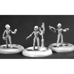 Tabletop Miniatures>Reaper Miniatures Gray Aliens (3) #50243 Chronoscope Metal Unpainted Mini Figure - Your Source for Gaming Essentials