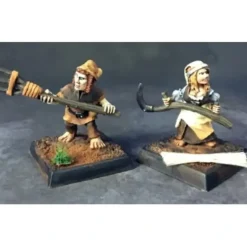 Tabletop Miniatures>Reaper Miniatures Halfling Farmers 2 #03729 Dark Heaven Legends Unpainted Figure - Your Source for Gaming Essentials