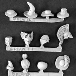 Tabletop Miniatures>Reaper Miniatures Hats and Helmets (12) 03202 Dark Heaven Legend Unpainted Metal - Your Source for Gaming Essentials