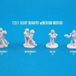 Tabletop Miniatures>Reaper Miniatures Heavy Infantry with Medium Mortar (12) Unpainted Metal CAV - Your Source for Gaming Essentials