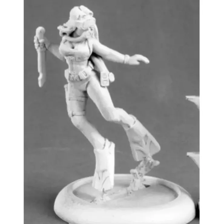 Tabletop Miniatures>Reaper Miniatures Iris, Scuba Girl #50166 Chronoscope Metal D&D RPG Mini Figure - Your Source for Gaming Essentials