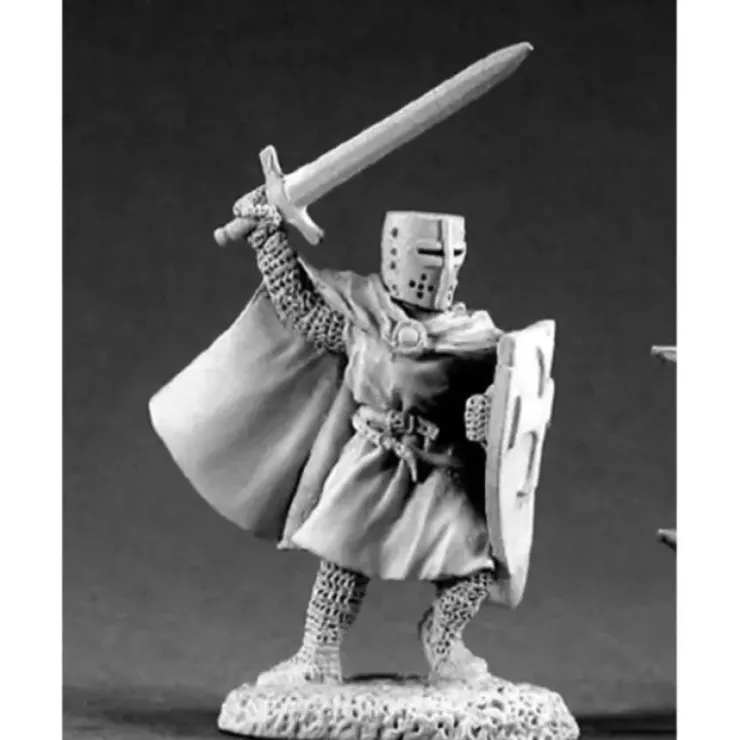 Tabletop Miniatures>Reaper Miniatures Knight Templar #02119 Dark Heaven Legends Unpainted Metal - Your Source for Gaming Essentials