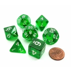 Dice>Reaper Miniatures Lucky Pizza Dungeon Dice - Clear Green - Your Source for Gaming Essentials
