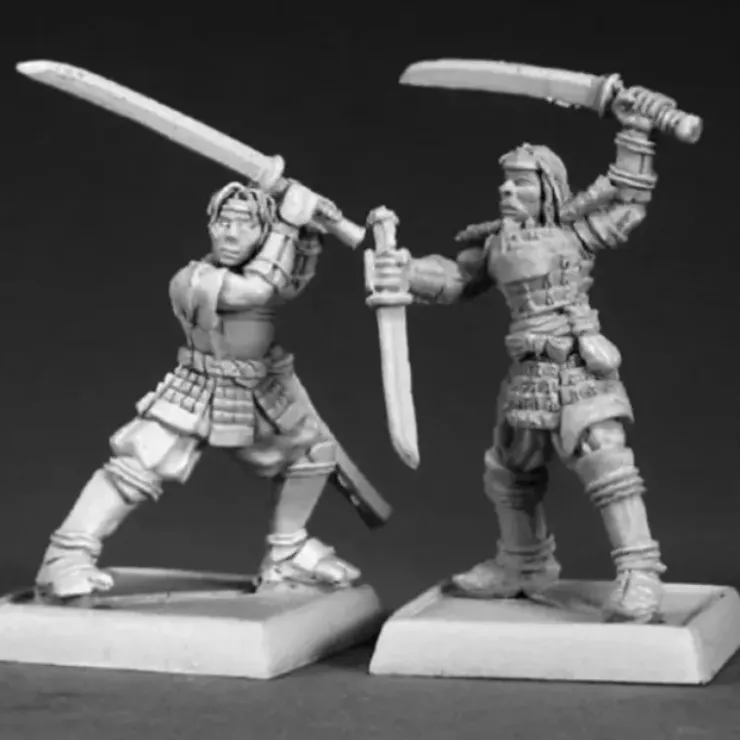 Tabletop Miniatures>Reaper Miniatures Mercenary Okuran Ronin (9) #06193 Warlord Army Pack Unpainted - Your Source for Gaming Essentials