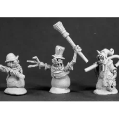 Tabletop Miniatures>Reaper Miniatures Monstrous Snowmen (3 Pcs) #03296 Dark Heaven Unpainted Metal - Your Source for Gaming Essentials