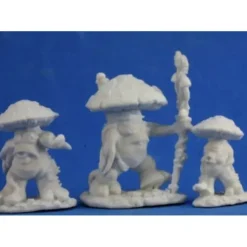 Tabletop Miniatures>Reaper Miniatures Mushroom Men (3) #77345 Bones Unpainted Plastic Mini Figure - Your Source for Gaming Essentials