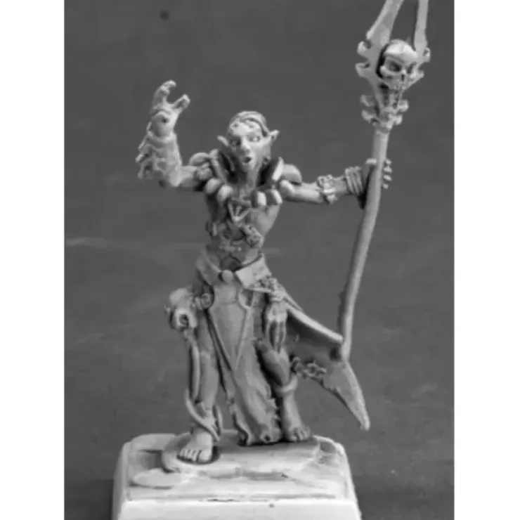 Tabletop Miniatures>Reaper Miniatures Nanuranidd, Dark Elf Sorcerer #14635 Warlord Unpainted Mini - Your Source for Gaming Essentials