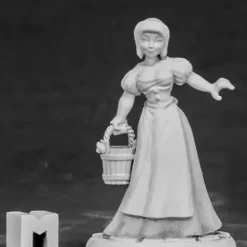Tabletop Miniatures>Reaper Miniatures Townsfolk - Milk Maid #03857 Dark Heaven Unpainted Metal Mini - Your Source for Gaming Essentials