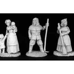 Tabletop Miniatures>Reaper Miniatures Townsfolk V (3 Pieces) #02825 Dark Heaven Unpainted Metal - Your Source for Gaming Essentials