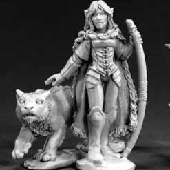 Tabletop Miniatures>Reaper Miniatures Unpainted Aeris Female Elf Ranger & Panther 03401 Dark Heaven - Your Source for Gaming Essentials
