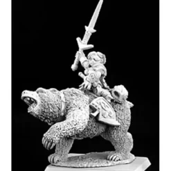 Tabletop Miniatures>Reaper Miniatures Ursula, Dwarven Bear Rider Captain #14433 Dwarves Unpainted - Your Source for Gaming Essentials