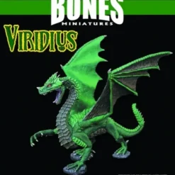 Tabletop Miniatures>Reaper Miniatures Viridius, Great Dragon #77555 Bones Unpainted Plastic Figure - Your Source for Gaming Essentials