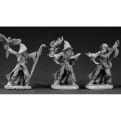 Tabletop Miniatures>Reaper Miniatures Wizards (3 Pcs) #03335 Dark Heaven Unpainted Metal - Your Source for Gaming Essentials