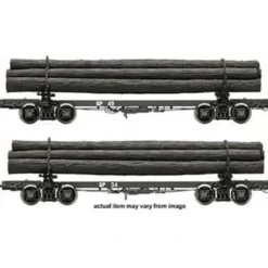 Rivarossi HR6210 HO Georgia Pacific Skeleton Log Car #34, 49 (Set of 2) - Your Source for Gaming Essentials* Trains