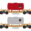 RMT 96516 Milwaukee Road Depressed Center Flatcars (Set of 2) - Your Source for Gaming Essentials* Trains