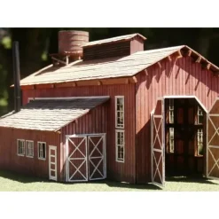 RS Laser Kits 2003 HO Single Stall Engine House with Door - Your Source for Gaming Essentials* Trains
