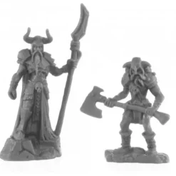 Tabletop Miniatures>Rune Wight Thane and Jarl #44143 Bones Black Unpainted Plastic Figures - Your Source for Gaming Essentials