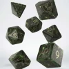 Dice>Runic 7-Piece Polyhedral Dice Set - Green with Gold Etches - Your Source for Gaming Essentials
