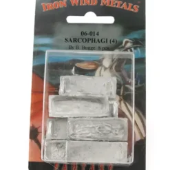 Tabletop Miniatures>Sarcophagi (4) 2 Empty, 1 Occup, 1 w/ Treasure #06-014 Classic Ral Partha Figure - Your Source for Gaming Essentials
