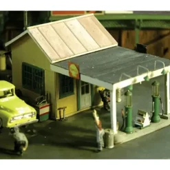 Scale Structures 1101 HO 1929 Gas Station W/Exterior Details Super Kit - Your Source for Gaming Essentials* Trains