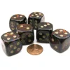 Dice>Scarab 20mm Big D6 Chessex Dice, 6 Pieces - Blue Blood with Gold Pips - Your Source for Gaming Essentials