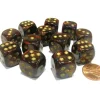 Dice>Scarab 16mm D6 Chessex Dice Block (12 Dice) - Blue Blood with Gold Pips - Your Source for Gaming Essentials