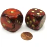 Dice>Scarab 30mm Large D6 Chessex Dice, 2 Pieces - Scarlet with Gold Pips - Your Source for Gaming Essentials