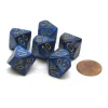Dice>Scarab 16mm Tens D10 (00-90) Dice, 6 Pieces - Royal Blue with Gold Numbers - Your Source for Gaming Essentials