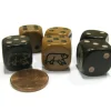 Dice>Set of 6 Bear 16mm D6 Round Edge Animal Dice - 3 Each of Black and Brown - Your Source for Gaming Essentials