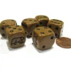 Dice>Set of 6 Brown Bear 16mm D6 Round Edge Animal Dice - Your Source for Gaming Essentials