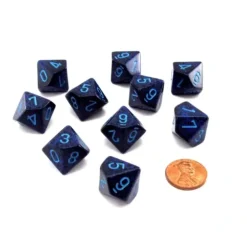 Dice>Set of 10 Chessex D10 Dice - Speckled Cobalt - Your Source for Gaming Essentials