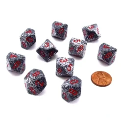Dice>Set of 10 Chessex D10 Dice - Speckled Granite - Your Source for Gaming Essentials
