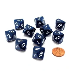 Dice>Set of 10 Chessex D10 Dice - Speckled Stealth - Your Source for Gaming Essentials