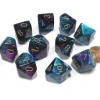 Dice>Set of 10 Chessex Gemini D10 Dice - Purple-Teal with Gold Numbers - Your Source for Gaming Essentials